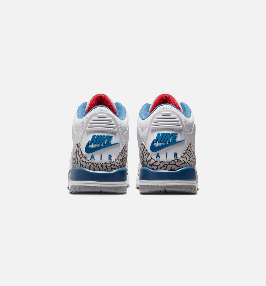 Air Jordan 3 Retro Grade School Lifestyle Shoe - White/Fire Red/True Blue