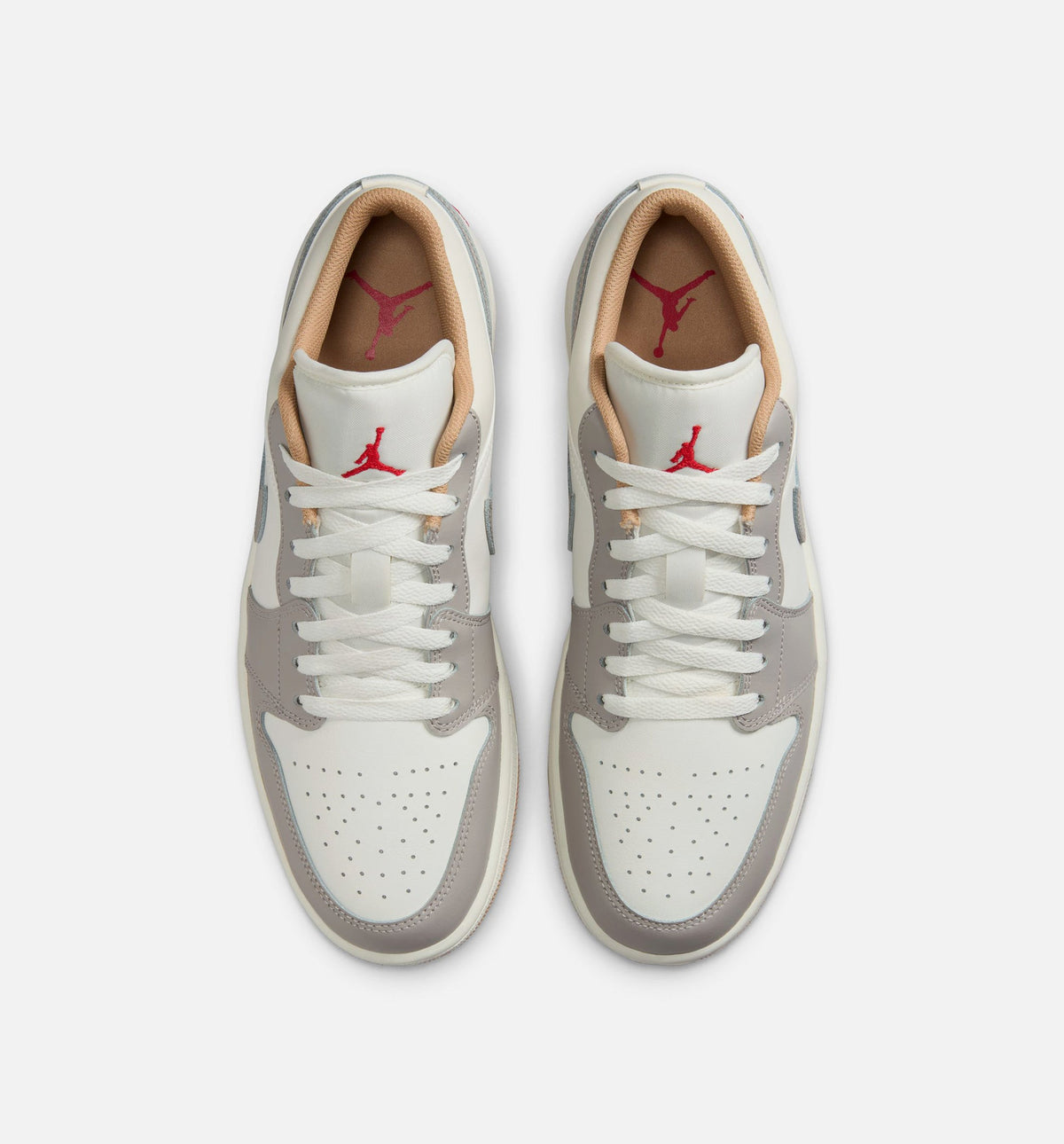 Air Jordan 1 Low Men's Shoes – Sail / Fire Red / College Grey / Hemp