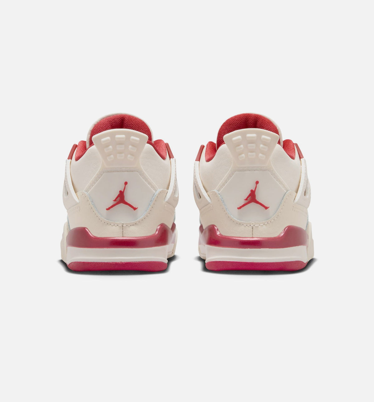 Air Jordan 4 Retro Valentines Day Infant & Toddler Lifestyle Shoes - Pale Ivory/Sierra Red/Tough Red