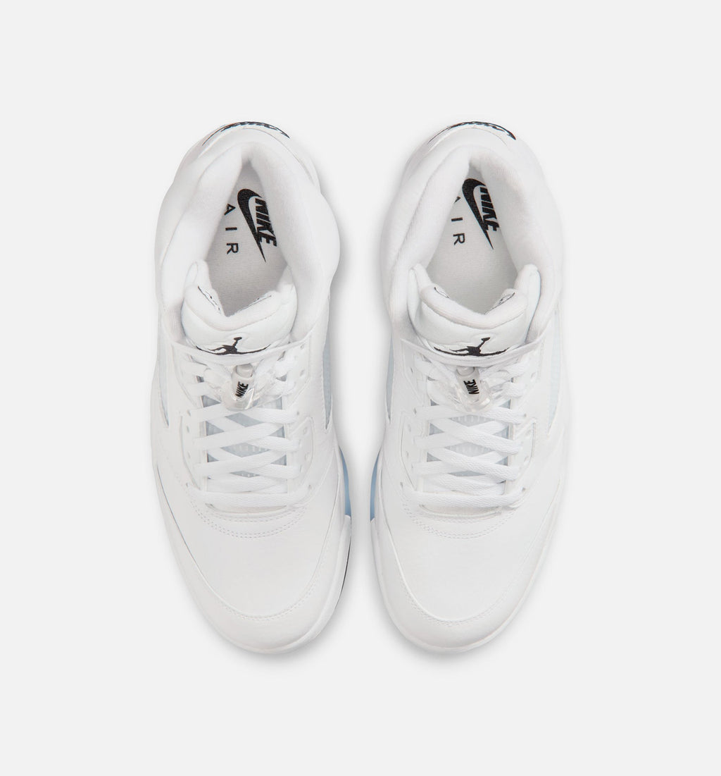 Air Jordan 5 Retro OG 'White Metallic' - Men's Lifestyle Sneaker (White/Metallic Silver/Black)