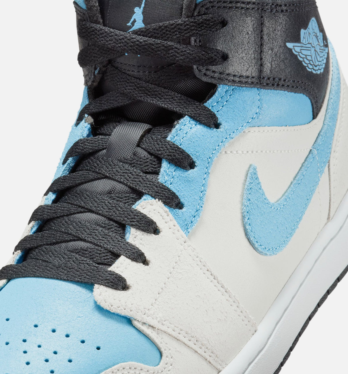 Air Jordan 1 Mid SE Men's Shoes – Summit White / Blue Chill / Black