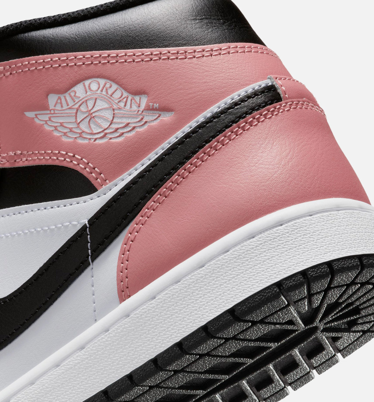 Air Jordan 1 Mid Men's Shoes – White / Rust Pink / Black
