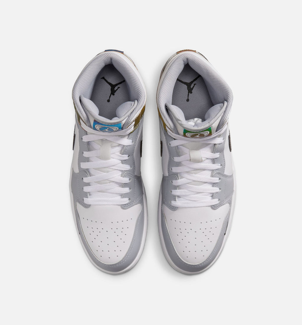 Air Jordan 1 Mid SE Men's Shoes – Black / White / Wolf Grey