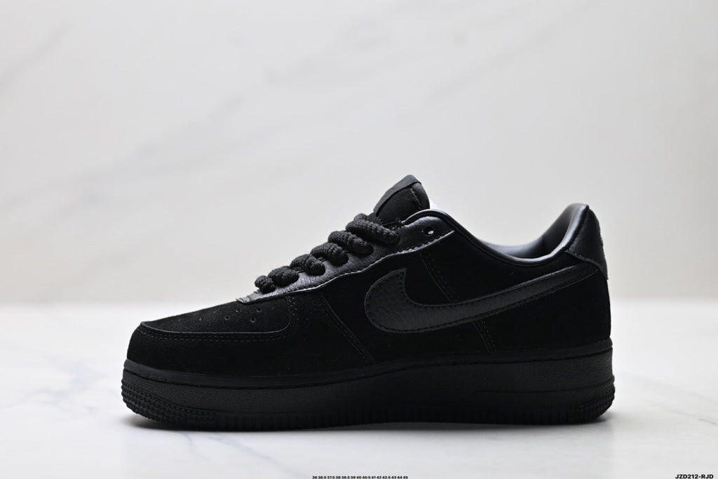 Nike Air Force 1 Low Triple Black Unisex Sneakers Style 15