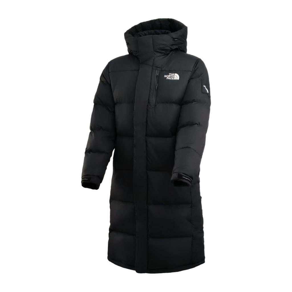 The North Face Color-Block Long Down Coat - Black