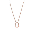 Tiffany Style Lock Cubic Zirconia 18K Gold-Plated Necklace