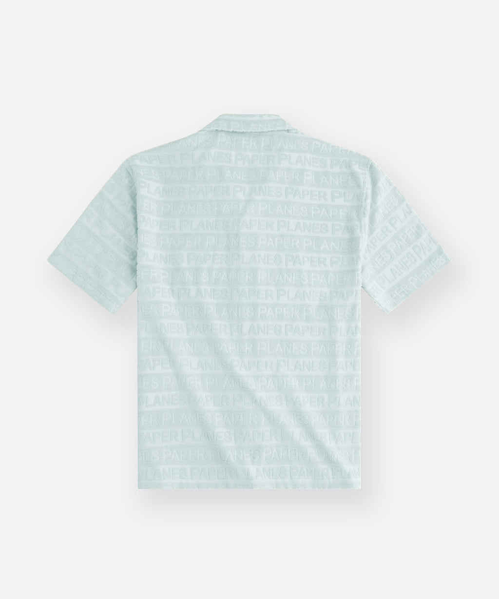 Paper Planes Beachfront Terry Cloth Button Down Shirt