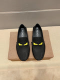 Fendi Black Yellow Accent Loafers