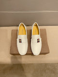 Gucci White Web Accent Loafers