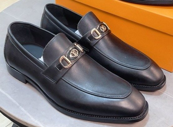 Louis Vuitton Black Hardware Loafers - Gold-Tone Hardware