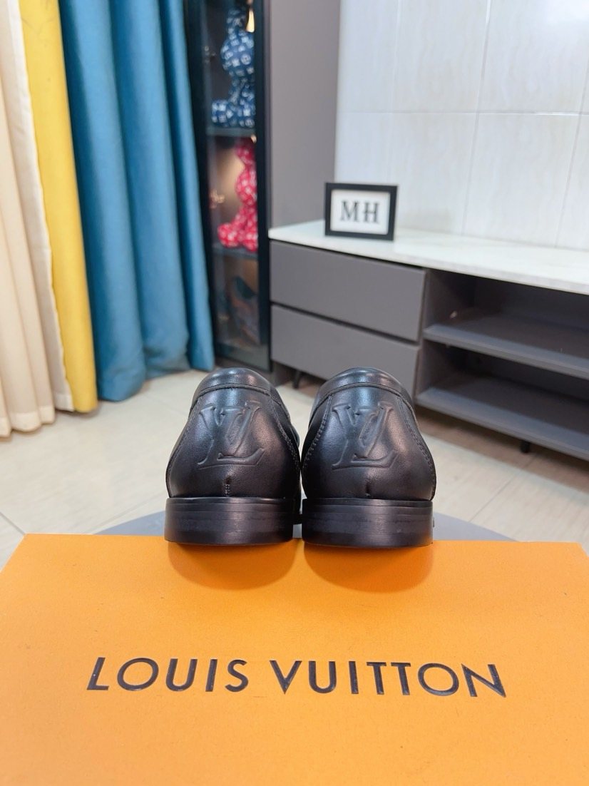 Louis Vuitton Black Hardware Loafers - Gold-Tone Hardware