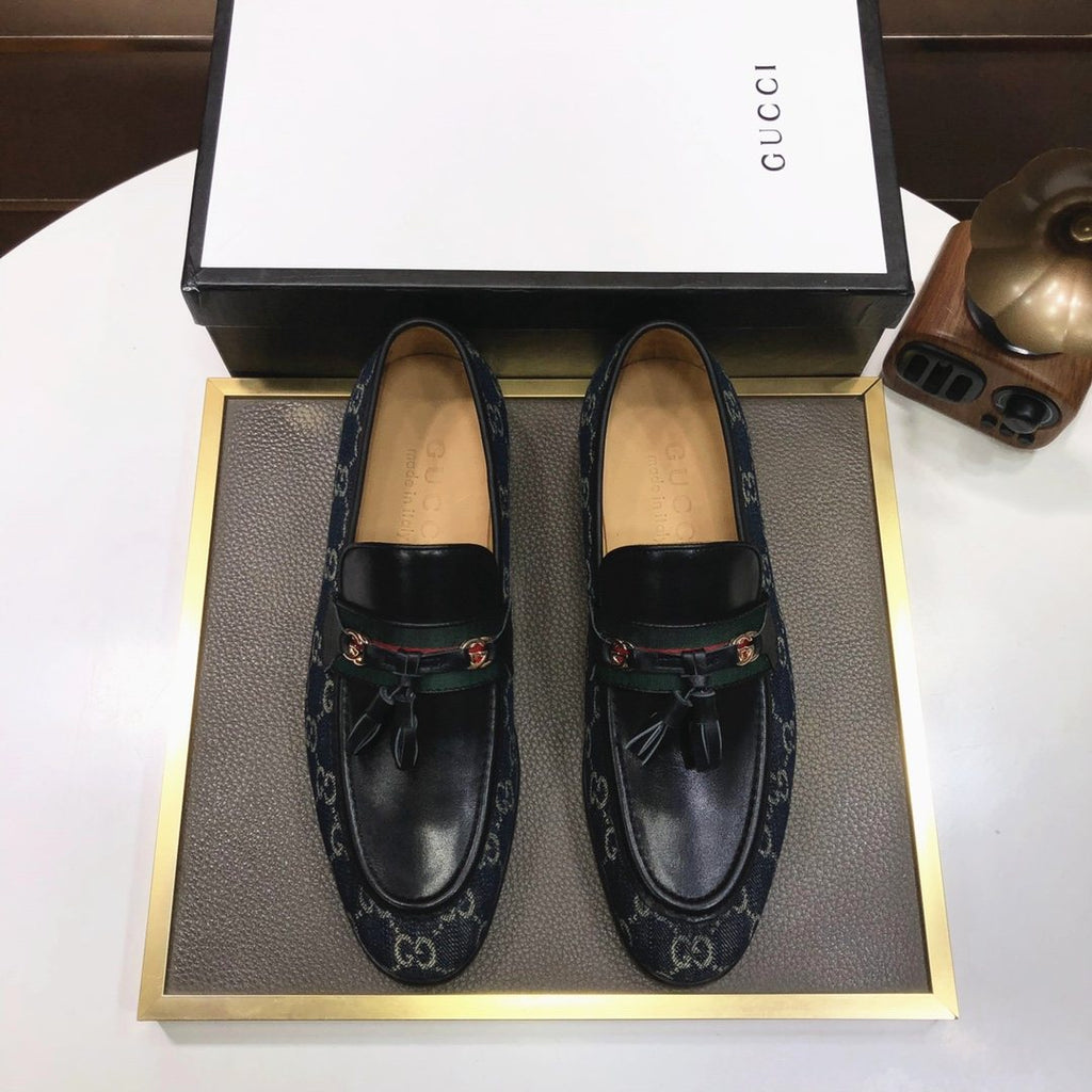 Gucci Monogram Tassel Loafers