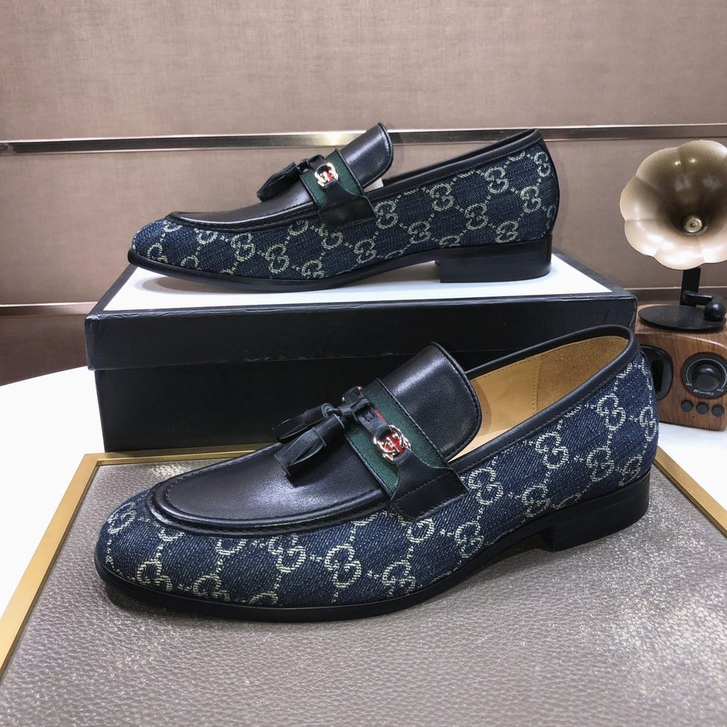 Gucci Monogram Tassel Loafers