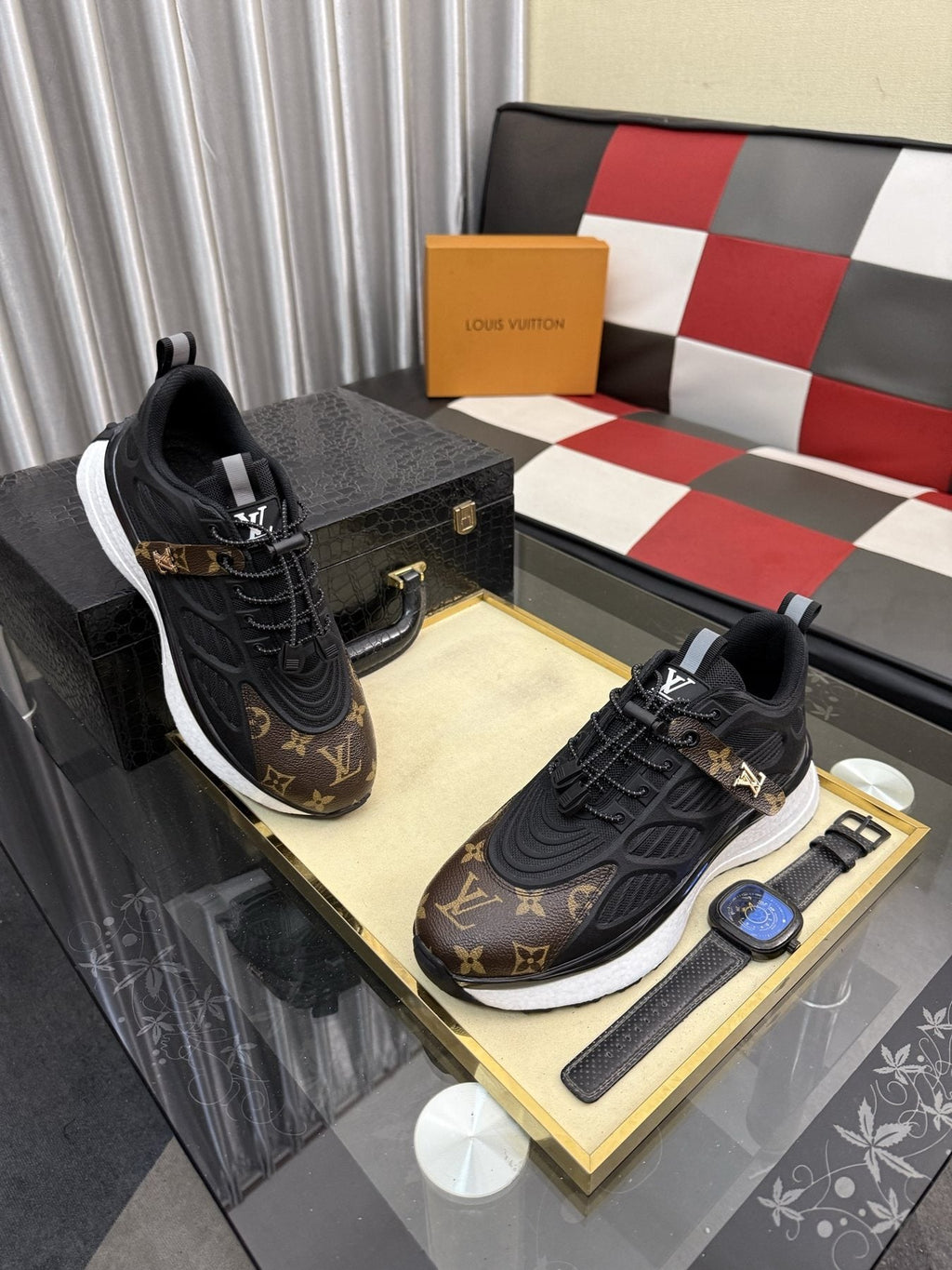 Louis Vuitton Monogram Panel Sneakers