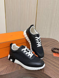 Hermes Black Ribbed Sole Sneakers
