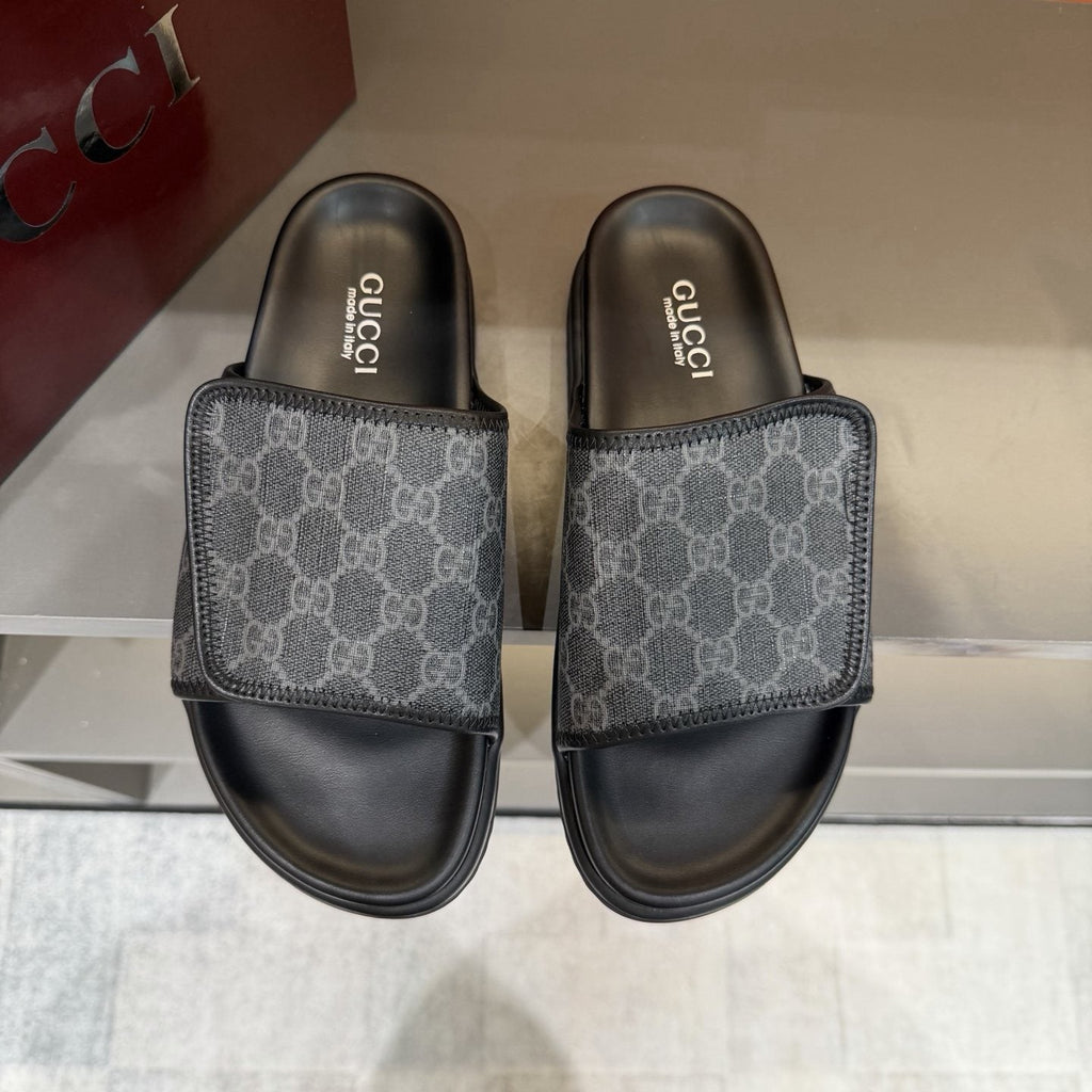 Gucci Monogram Slide Sandals