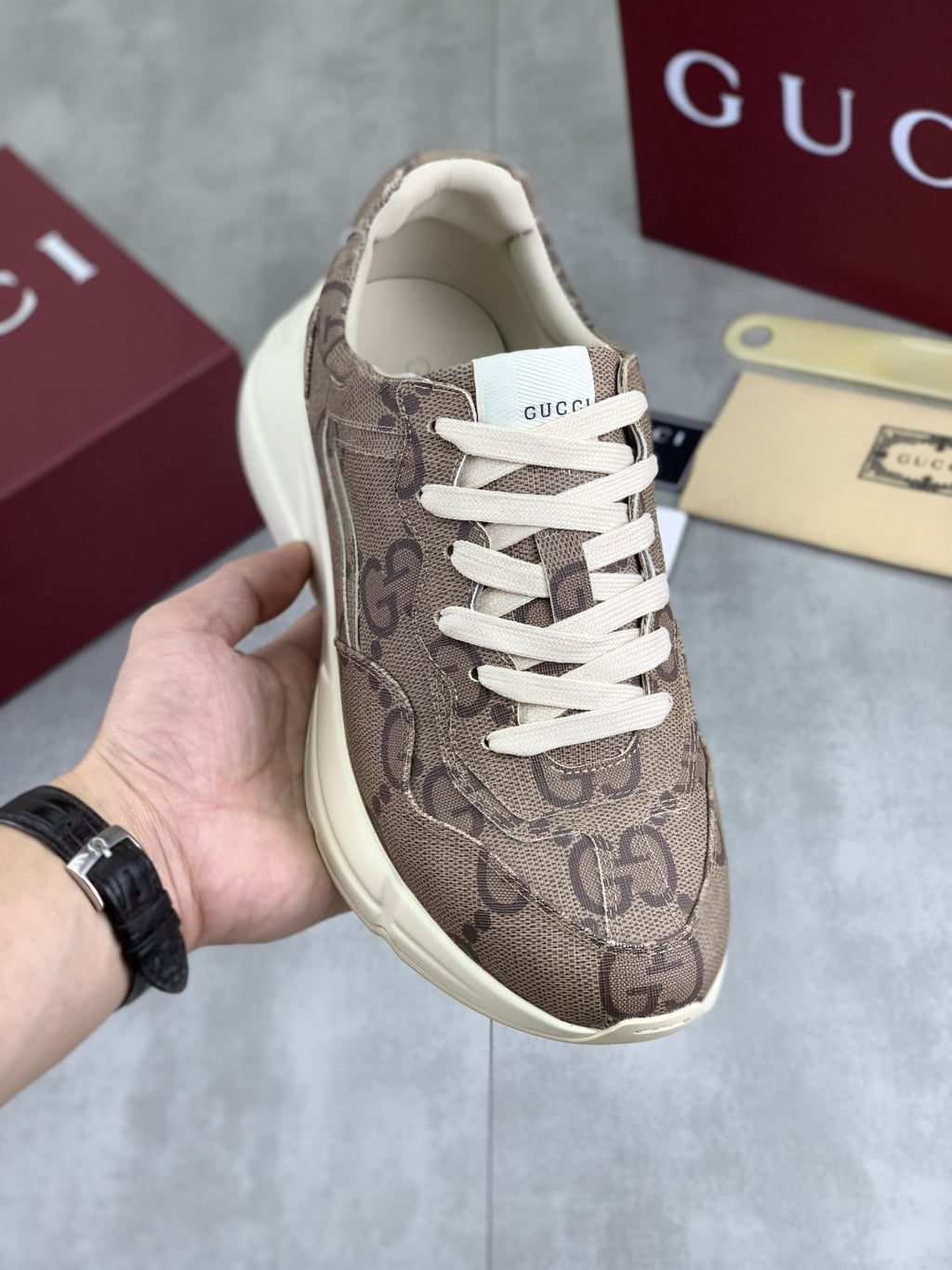 Gucci Patterned Chunky Sneakers