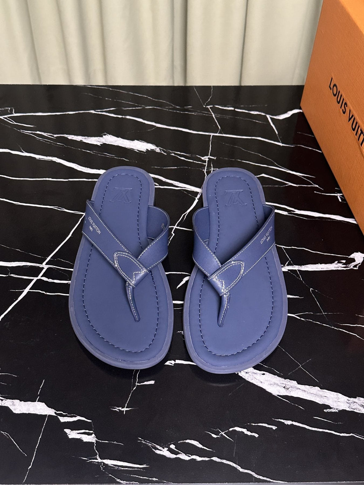 Louis Vuitton Men's Leather Thong Sandals
