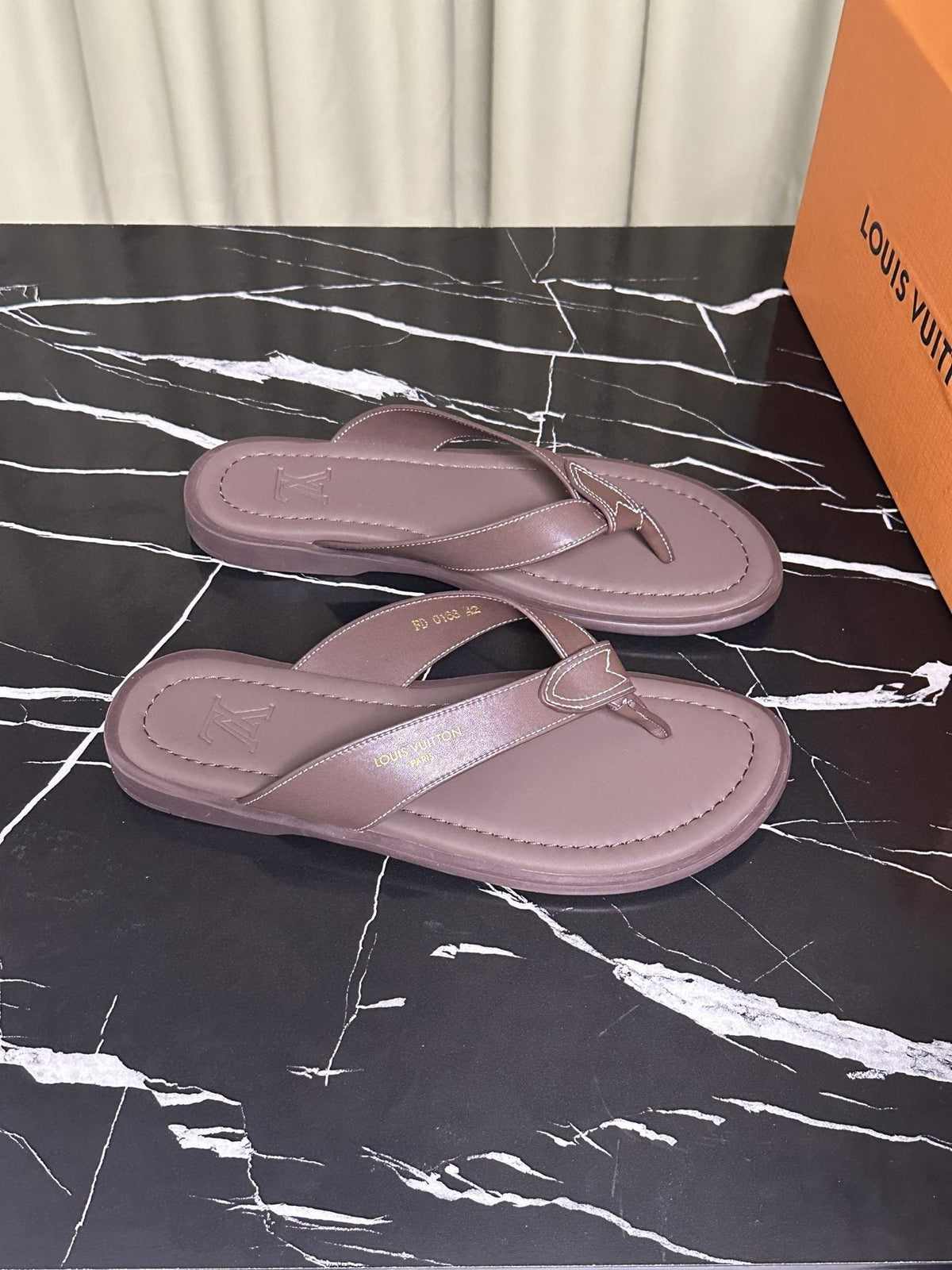 Louis Vuitton Men's Leather Thong Sandals