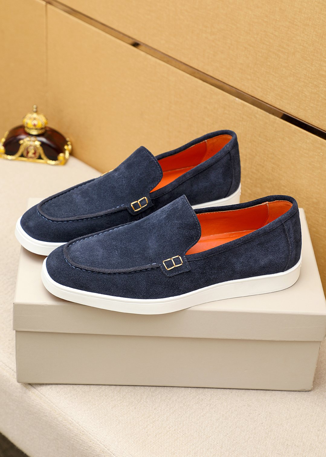 Santoni Men's Moc-Toe Slip-On Shoes