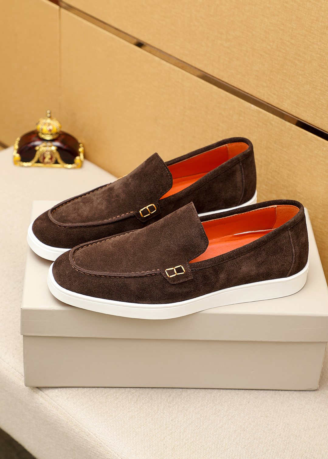 Santoni Men's Moc-Toe Slip-On Shoes