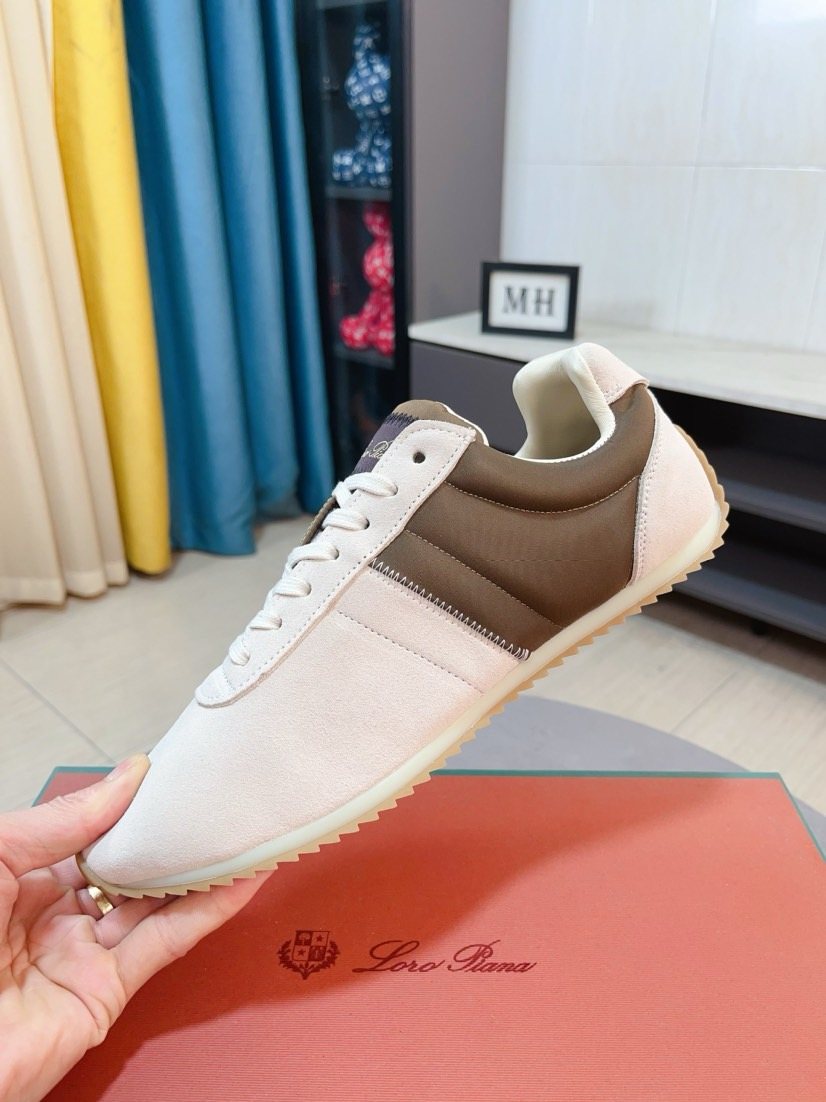 Loro Piana Low-Top Lace-Up Sneakers