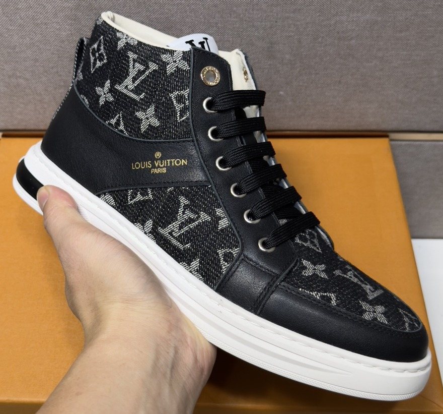 Louis Vuitton Patterned High-Top Sneakers