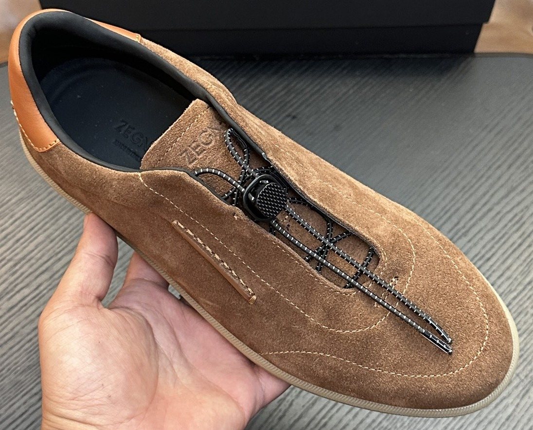 Zegna Triple Stitch Low-Top Sneakers