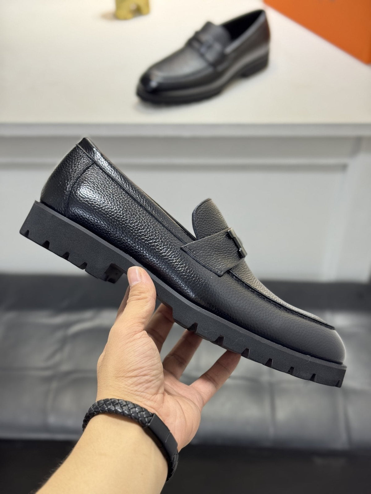 Hermès Men's H-Hardware Lug Sole Loafers