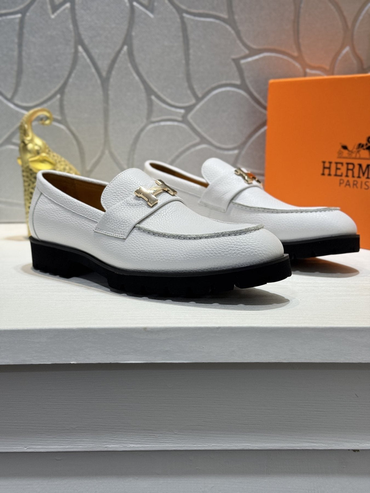 Hermès Men's H-Hardware Lug Sole Loafers