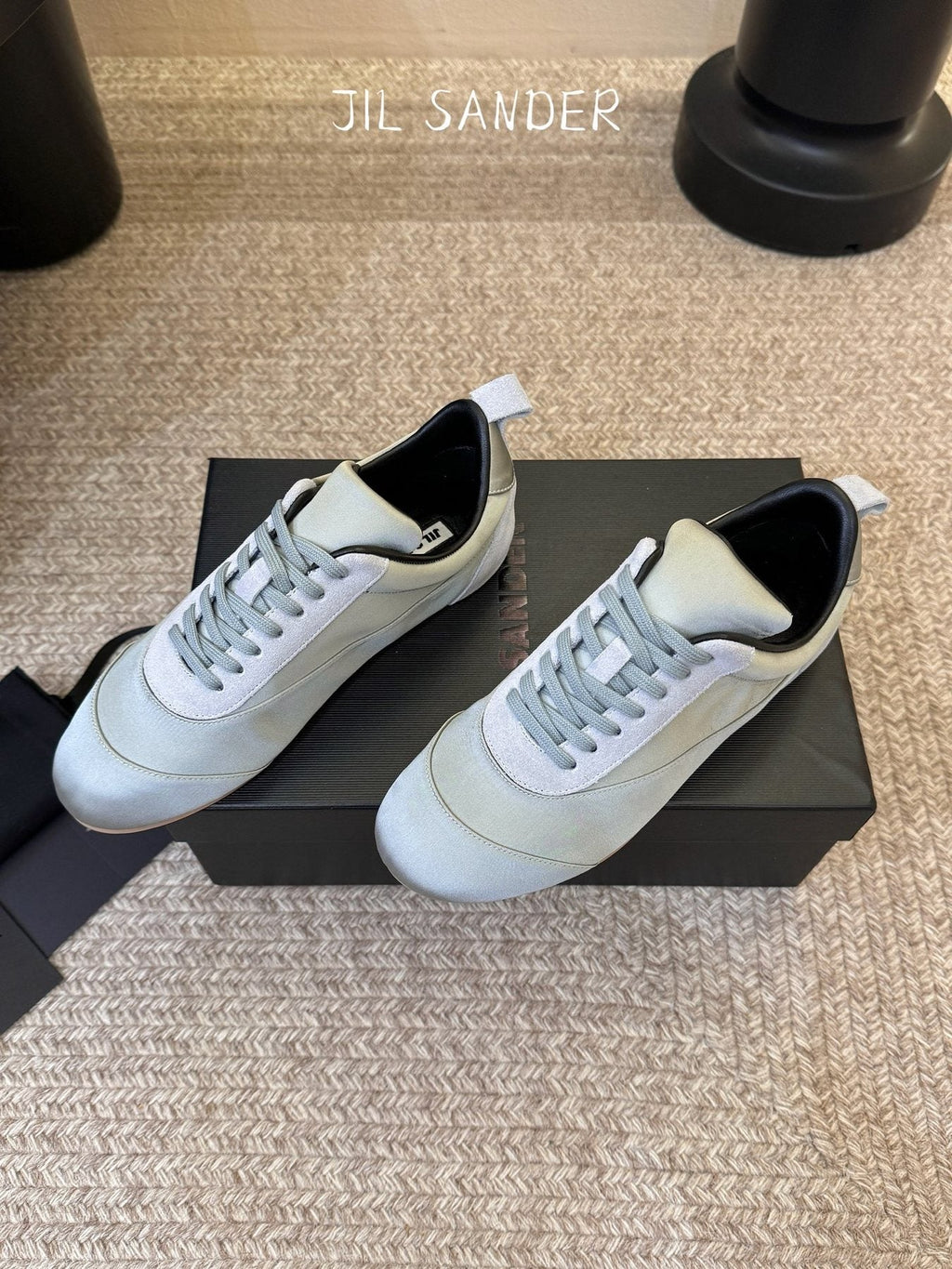 Jil Sander Satin Low-Top Sneakers