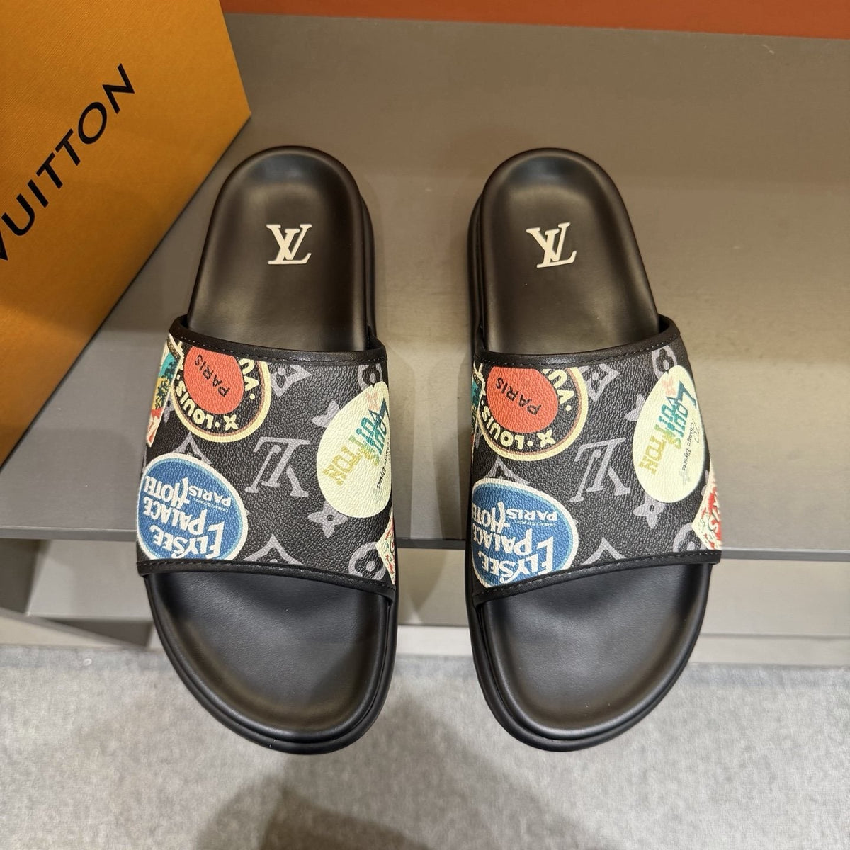 Louis Vuitton Colorful Print Slide Sandals