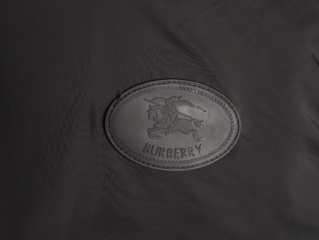 Burberry Equestrian Emblem Hooded Zip Jacket - Black