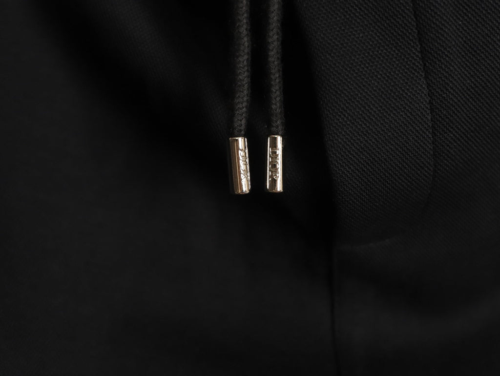 Dior Monogram-Style Side-Tape Shorts - Black